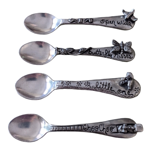 Metal Morphosis set of 4 baby spoons - Picture 1 of 7